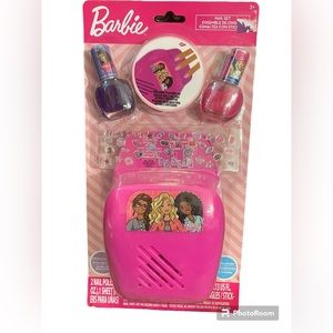 Barbie Nail Set With Dryer/Polish/Stickers NWT Easter Basket/Stocking Stuffer